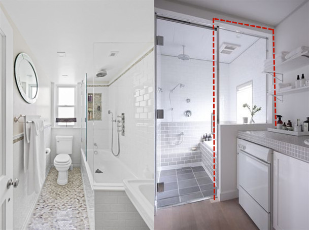 方形卫生间浴缸干湿分离,有浴缸的卫生间如何干湿分离