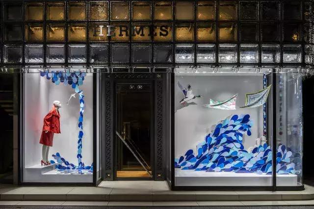 2016年成都爱马仕橱窗,爱马仕东京银座橱窗设计