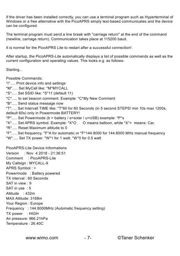 WiMoAPRS收发器模块｜温度和气压传感器、微型USB端口和状态LED
