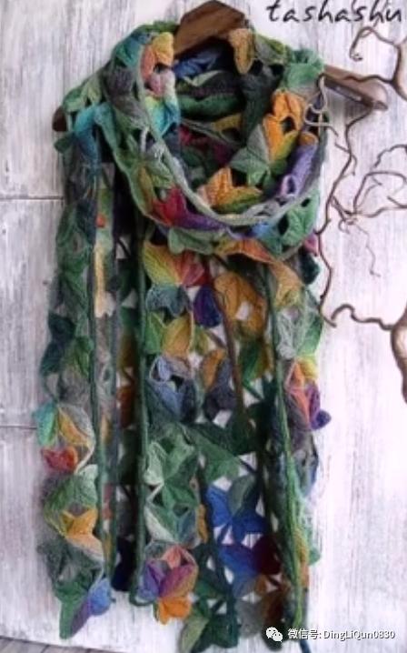 针织披肩作品,披肩花式围巾编织教程