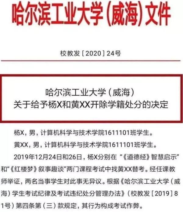 同是作弊，一个扣钱，一个开除！对比哈工大，阿里百年梦能实现吗