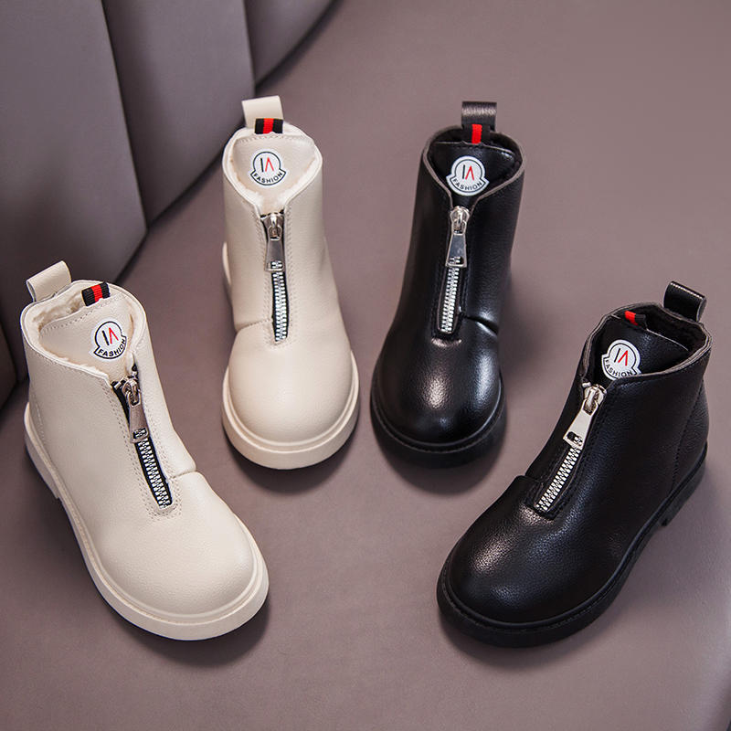 男童冬季马丁靴新款2022爆款,童鞋1-3岁冬季马丁靴白色