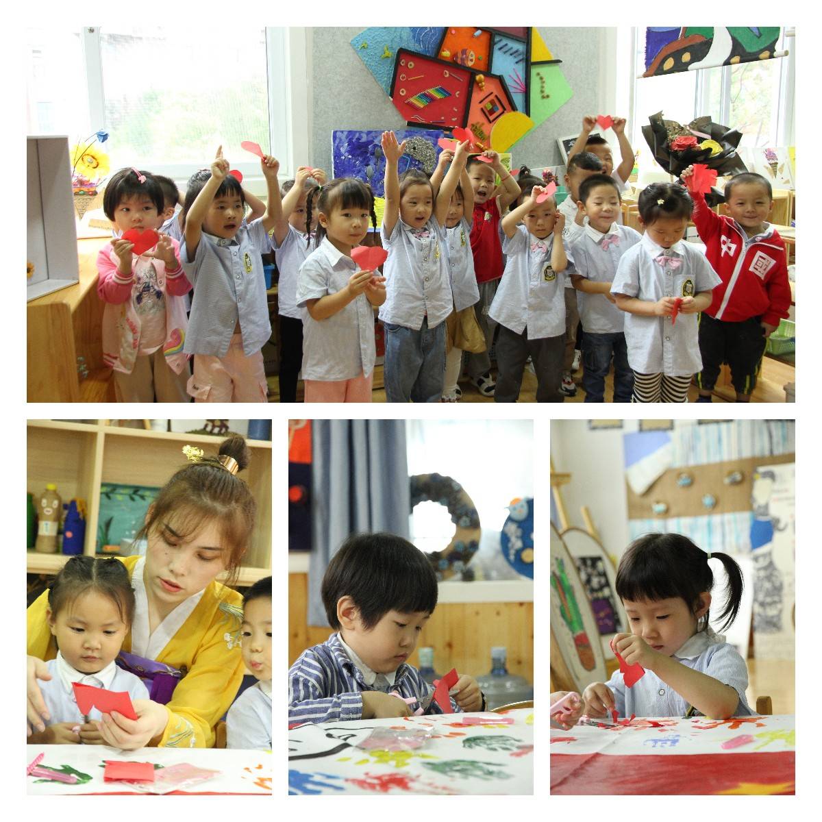 “国韵迎新·童趣古玩”西安天资贝恩幼儿园开学典礼满满国风