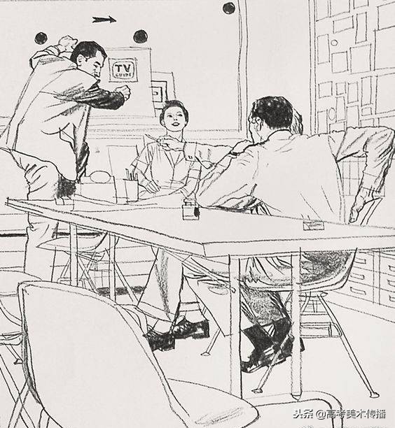 热闹集市场景速写,大师场景速写