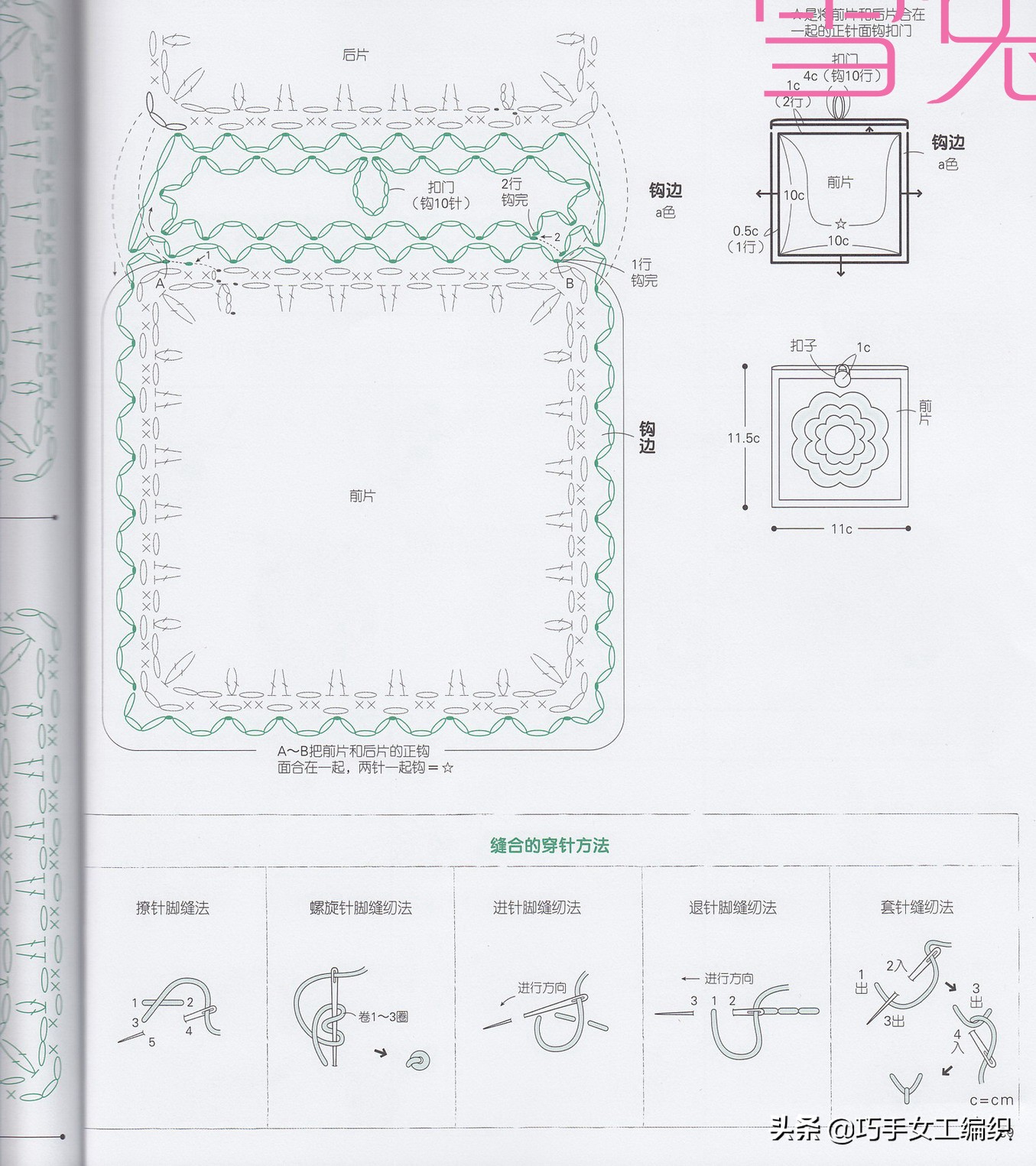 夏季钩针花样图解大全,欧美钩针花样大全图解