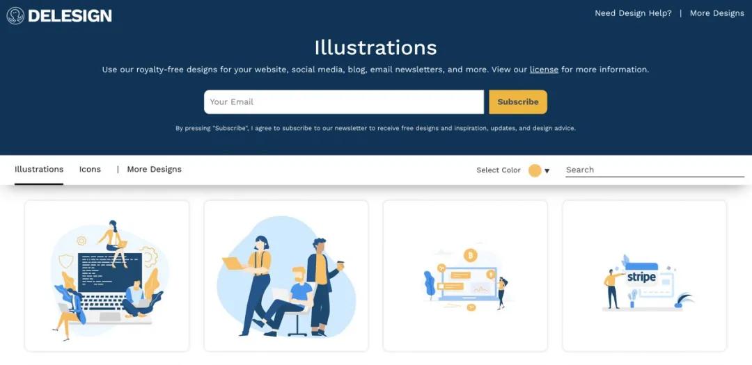 免费商用插画网站,插画素材网站免费