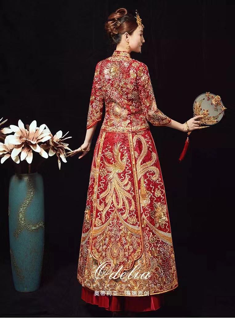 最适合穿中式嫁衣,新款秀禾服新娘礼服中式嫁衣