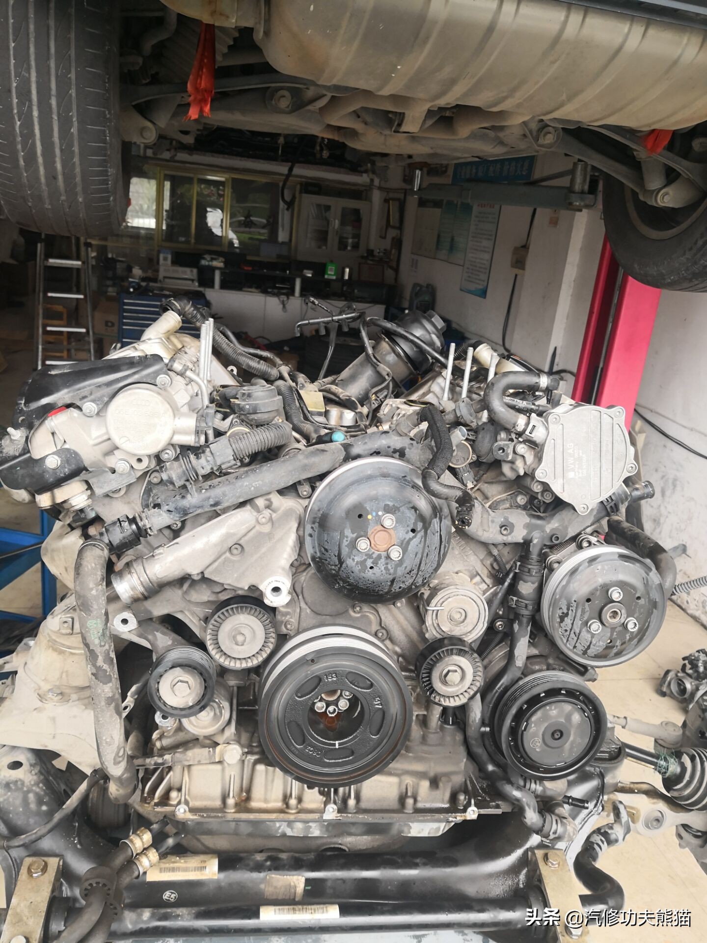 能拉动波音747的大众神车途锐烧机油治理，修完了又可以拉飞机了