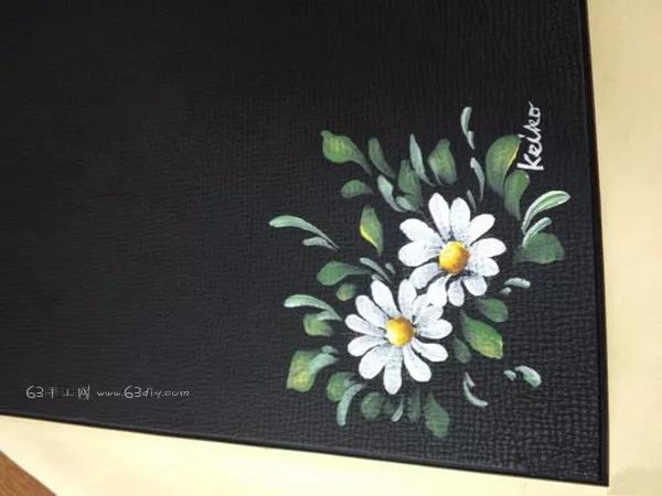 油画风小雏菊手绘茶具,手绘小雏菊整套茶具