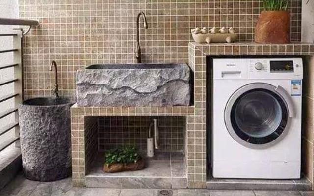 阳台洗衣机装修实用技巧,阳台洗衣机洗衣池怎么装