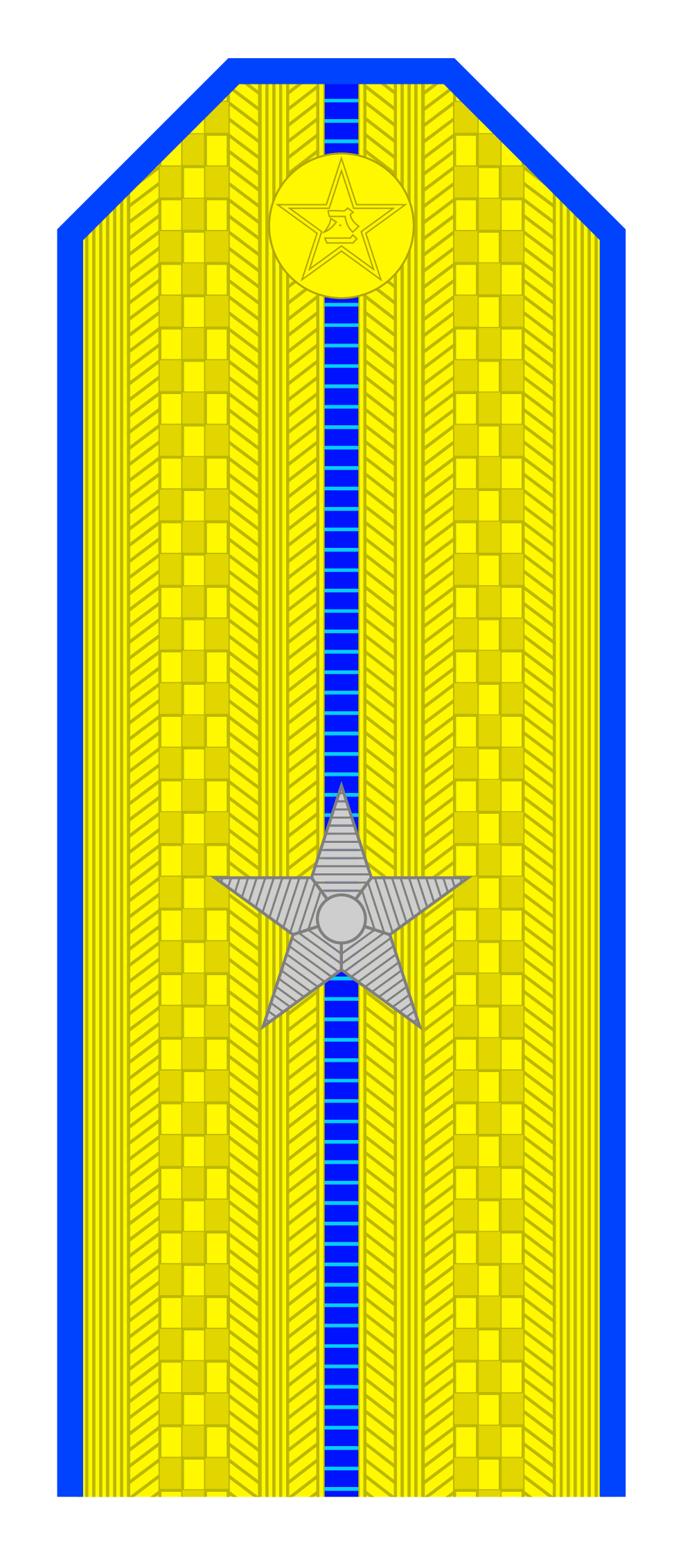 50年代解放军军衔肩章图解,55式上将军衔肩章