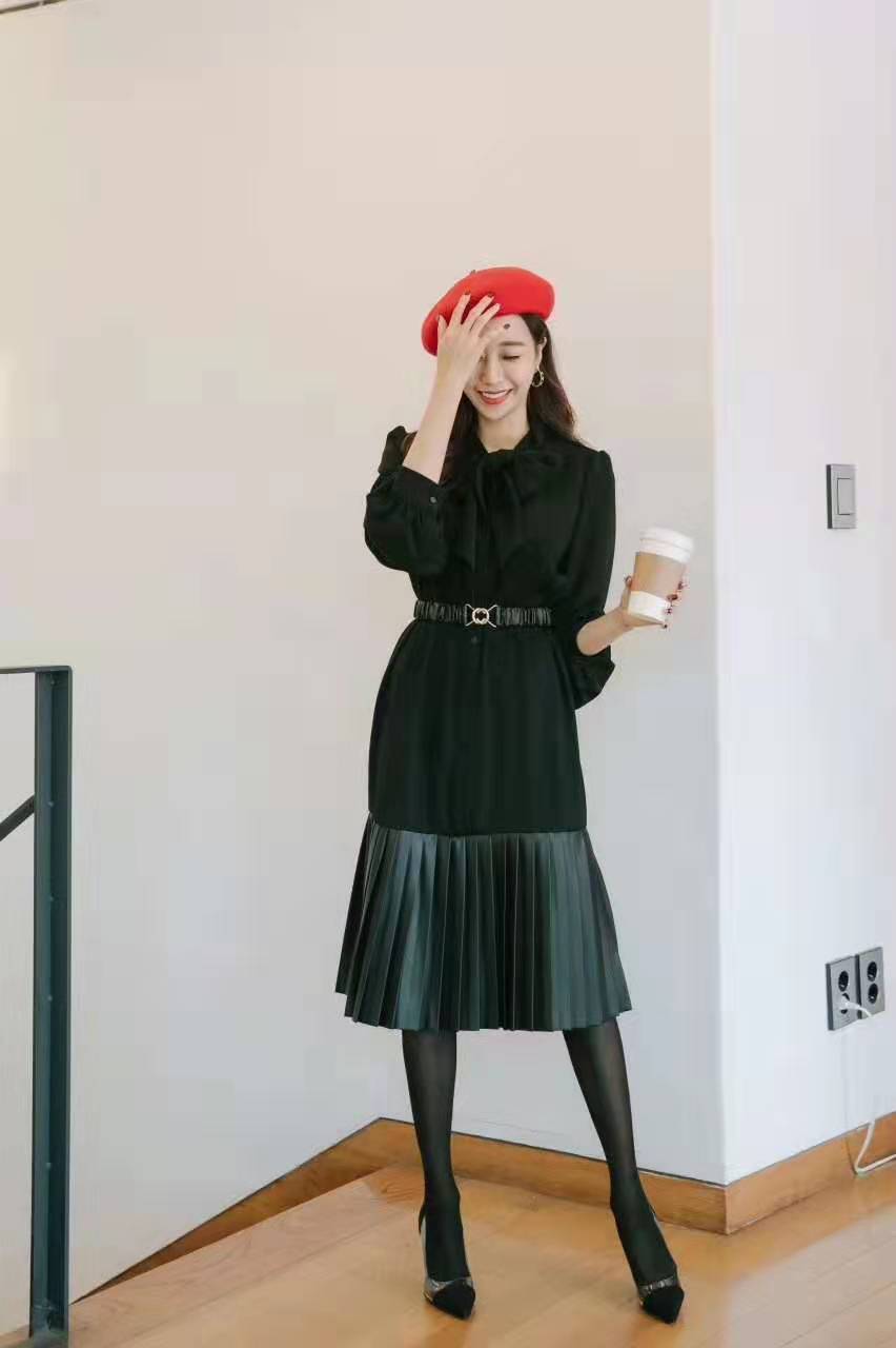 大衣连衣裙秋冬,温柔风连衣裙怎么穿搭