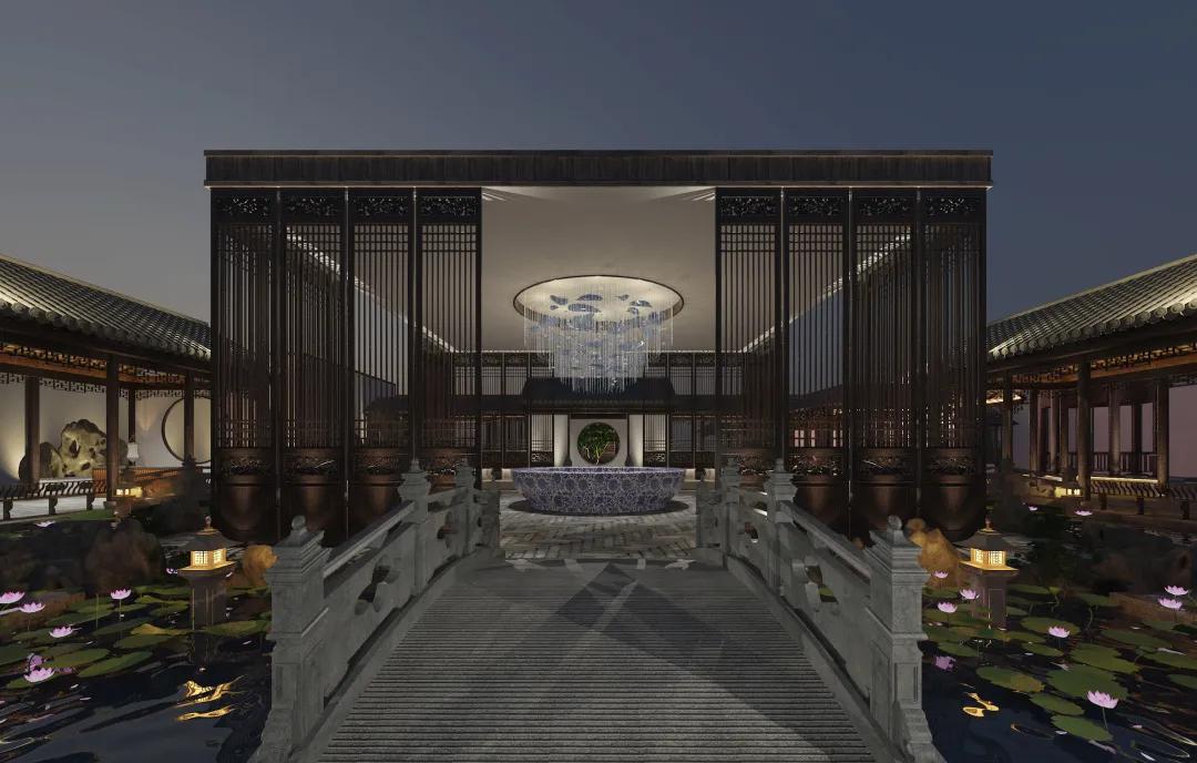 日式庭院景观设计3d图,日系庭院设计建模