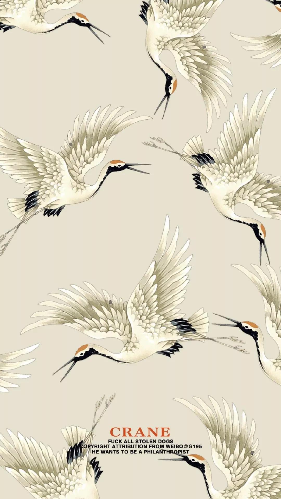 中国元素中国风壁纸横图仙鹤,超高清古风仙鹤壁纸
