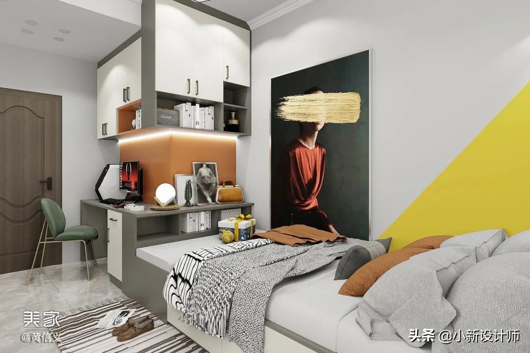 12平榻榻米房间设计带飘窗,小阳台做榻榻米书房装修设计