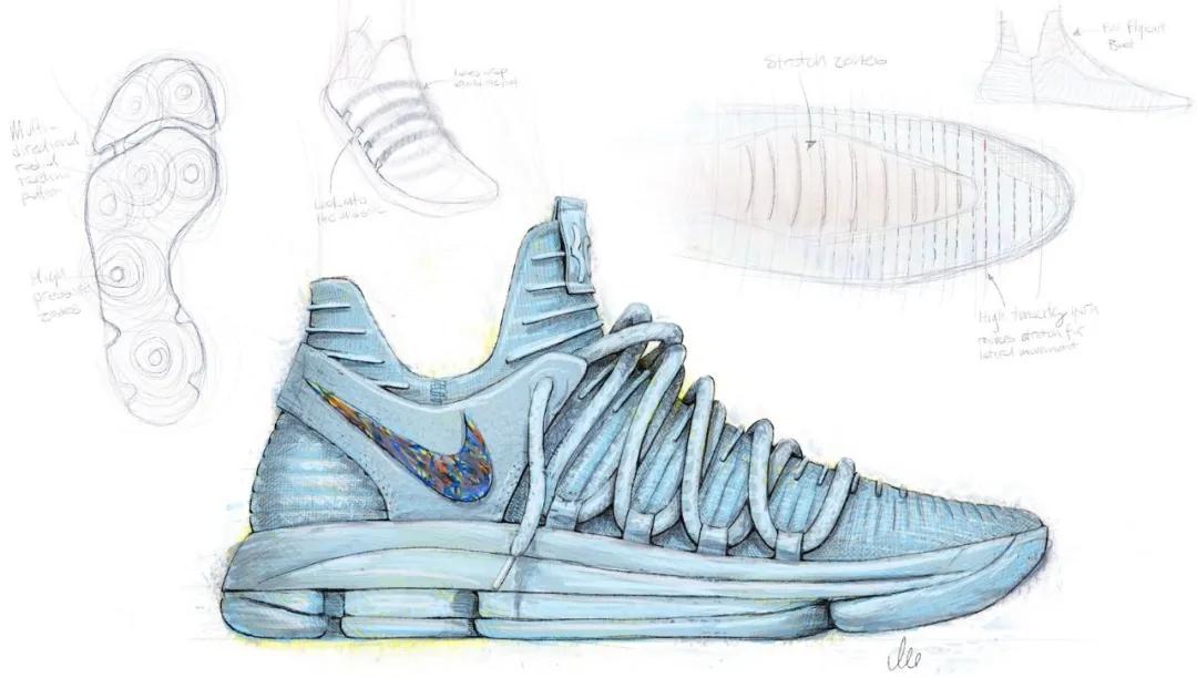 球鞋kd10,nikekd10黑白