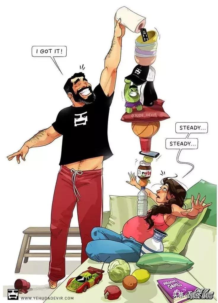 那个宠妻狂魔插画师又来秀恩爱了，这次是关于生孩子的……