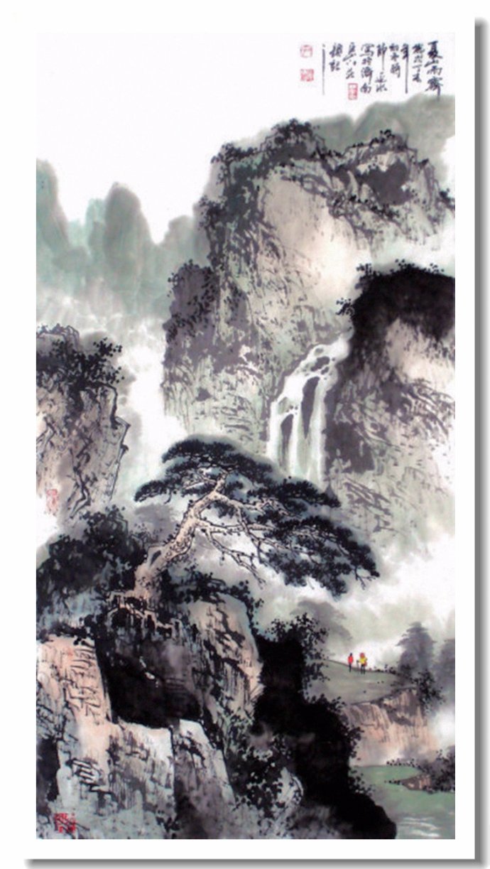 尹延水山水画作品,苏州市水墨山水画