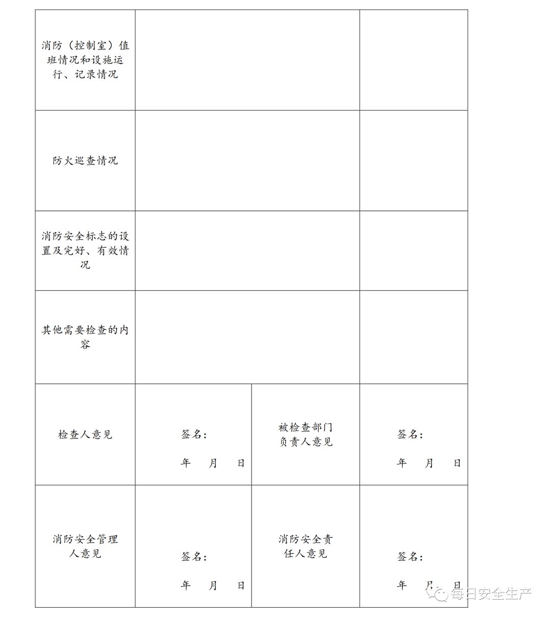 2019版消防安全表格,消防安全培训记录表格