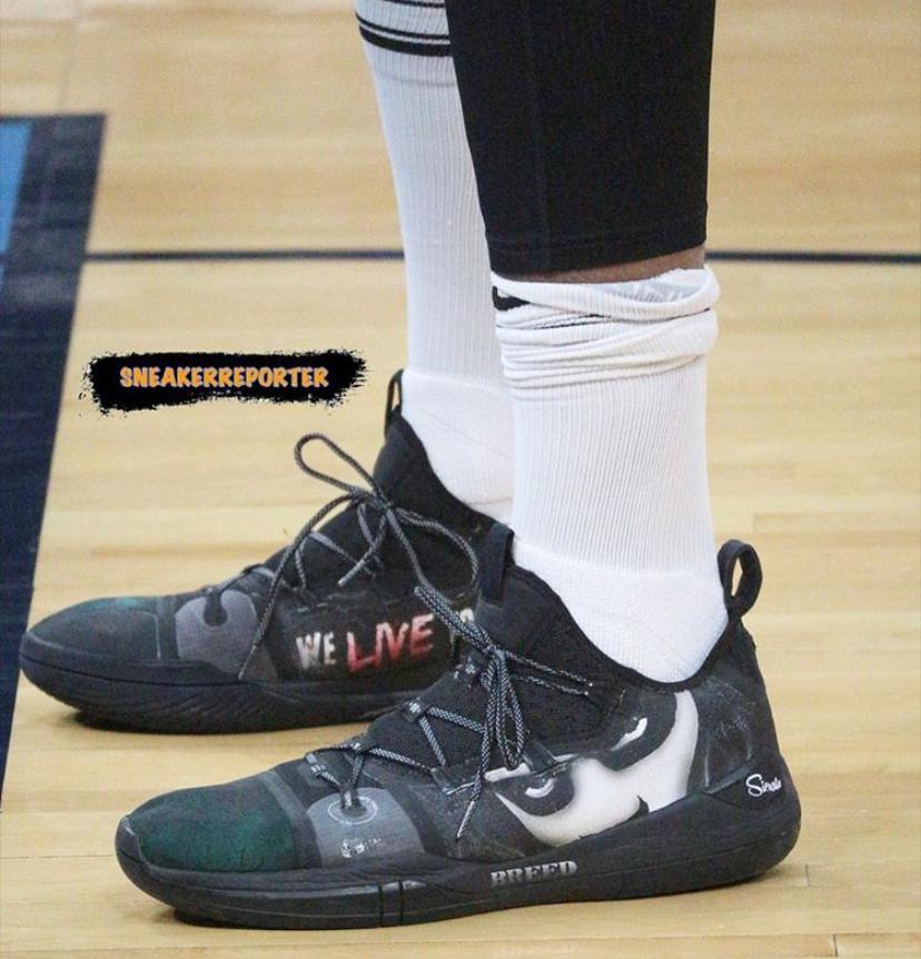 NBA球员上脚：开拓者球员的球鞋，阿里扎穿科比签名鞋