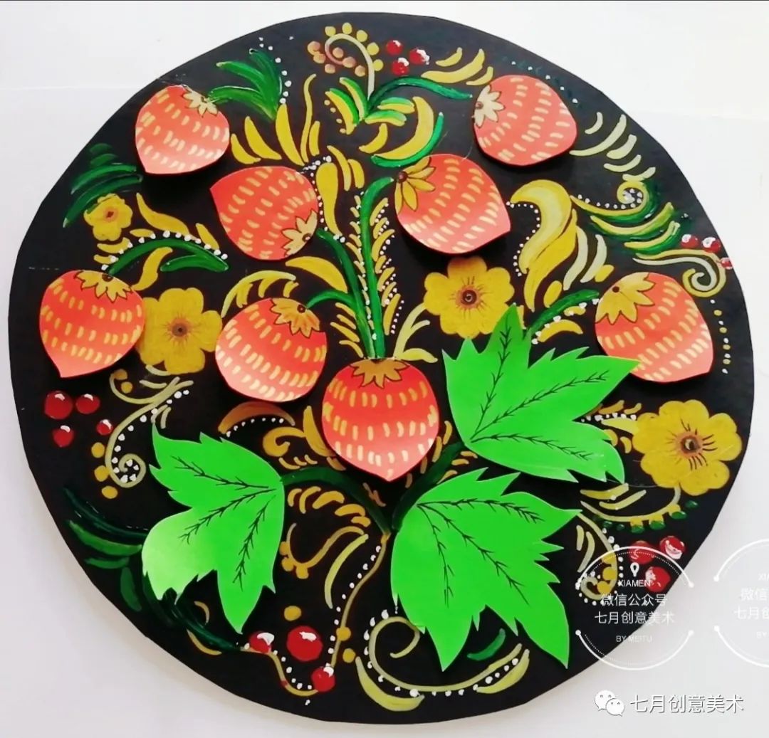 绘画教程草莓熊,创意画草莓教程