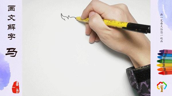 蜡笔画马,如何用蜡笔画马