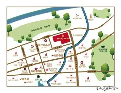 池州中梁印江南沙盘,池州中梁印江南样板区