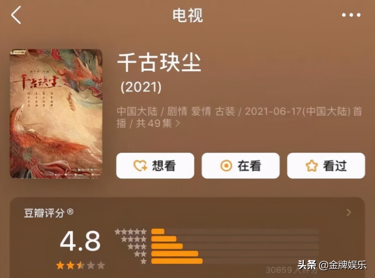 谋女郎适不适合演电视剧？周冬雨主演的《千古玦尘》评分仅4.8