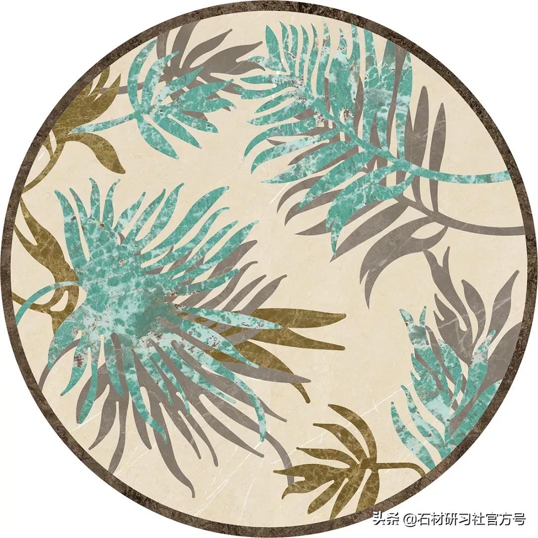 新中式水刀拼花效果,轻奢美学水刀拼花效果图