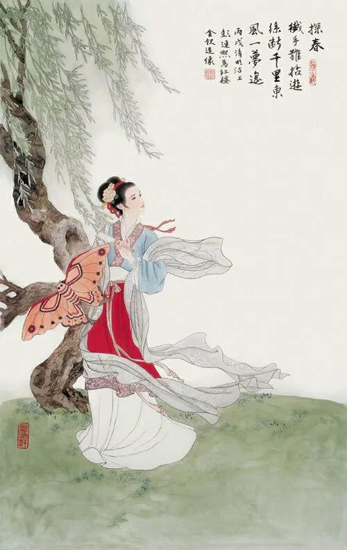 彭连熙绘红楼群芳图,彭连熙红楼梦作品欣赏