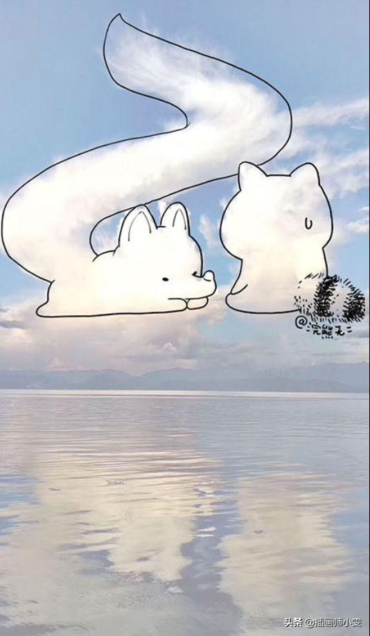 某位插画师云上作画网友直呼太可爱