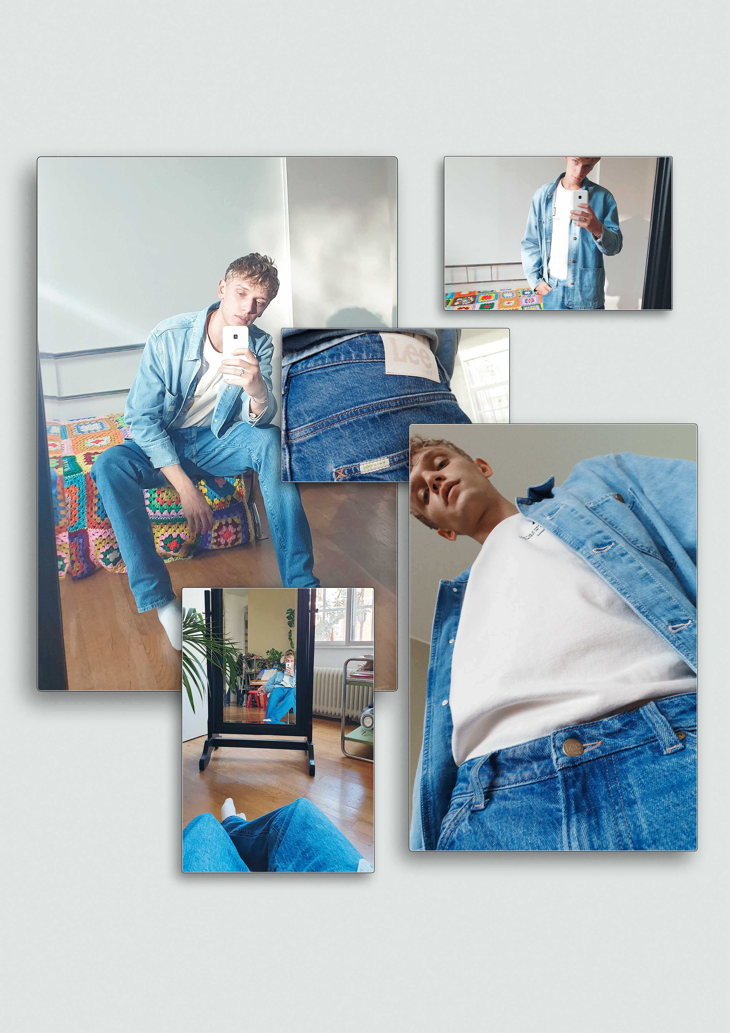 lee联名angelchen丹宁,lee夏季经典款黑色t恤