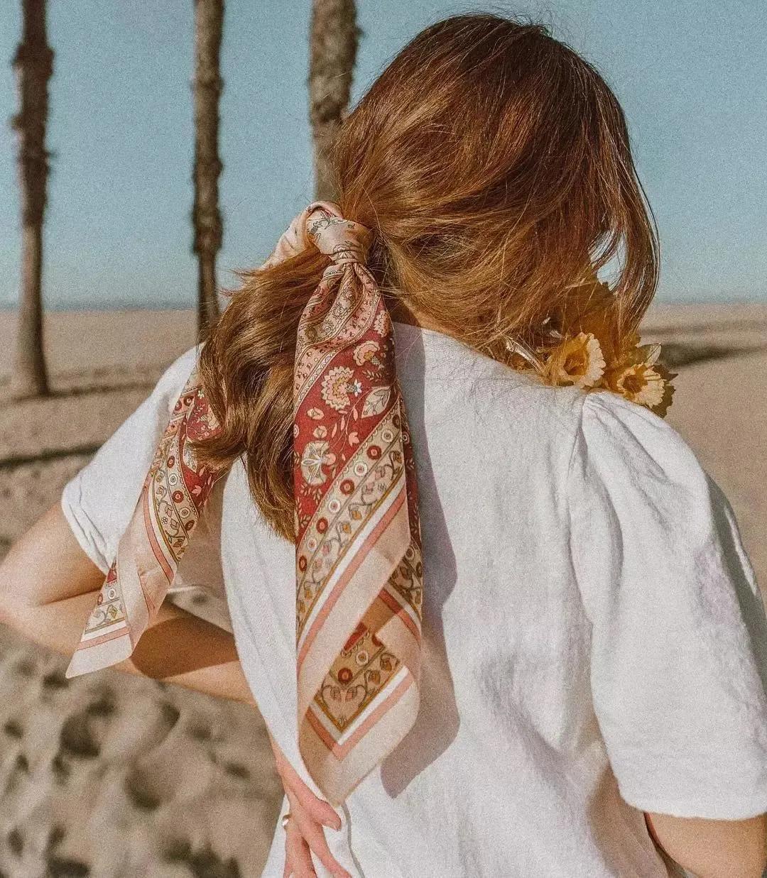 长丝巾古装系法3米长1.5米宽丝巾,长条丝巾配衬衣的系法简单又漂亮