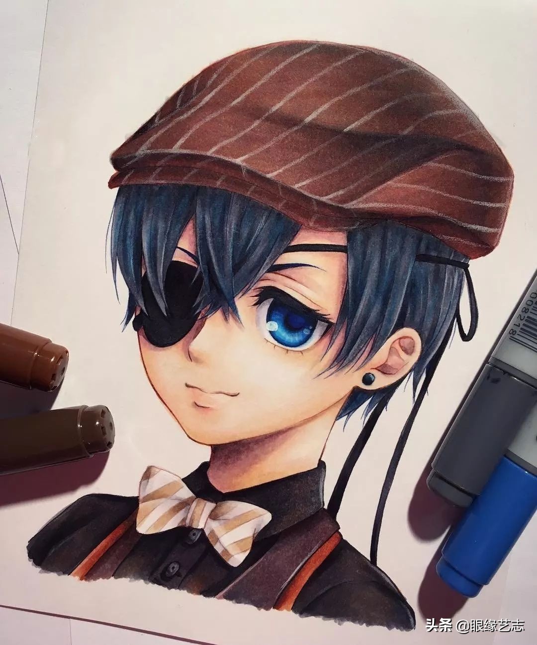 用touchmark马克笔画动漫人物,马克笔手绘动漫人物女生临摹素材