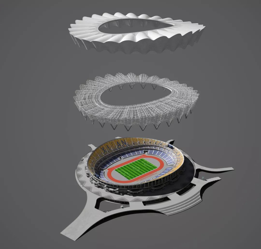 西安奥体中心石榴花体育馆,西安奥体中心全景剧透