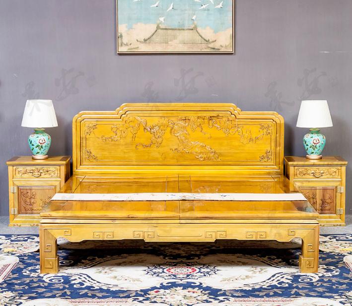 金丝楠木床有什么优缺点,有设计感的金丝楠木床