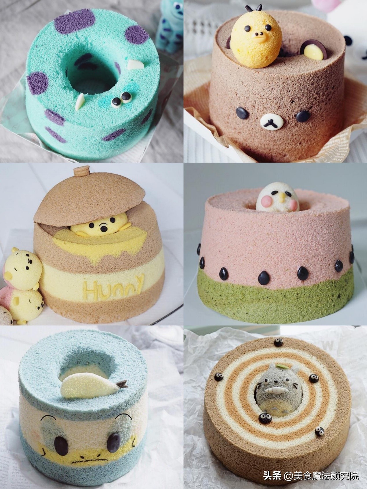 百变造型戚风蛋糕,百变小樱图案的蛋糕