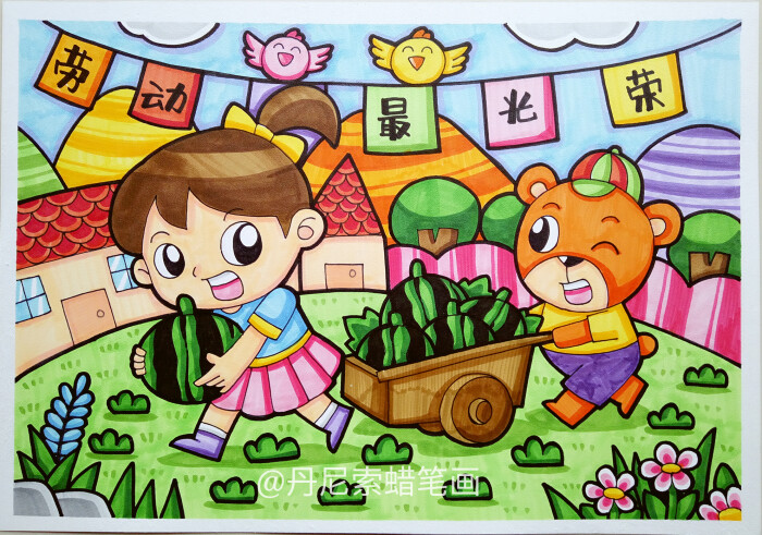 8-12岁儿童绘画范画,简单又好画的儿童画大全