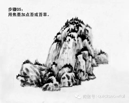 北派山水画山石画法,山水画技法山石的基本画法解析