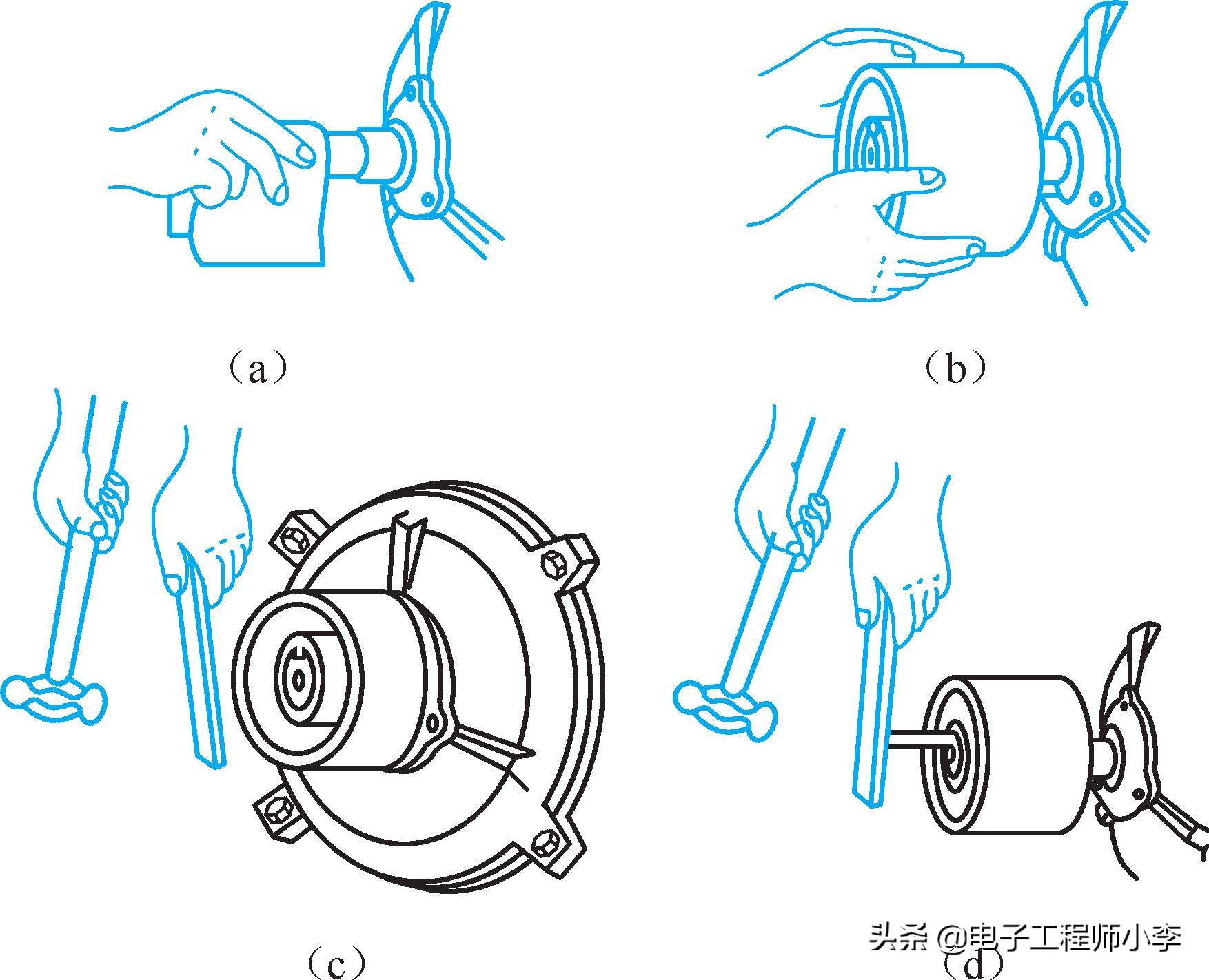 电动机皮带轮拆卸方法,电动机的拆卸和装配方法图片