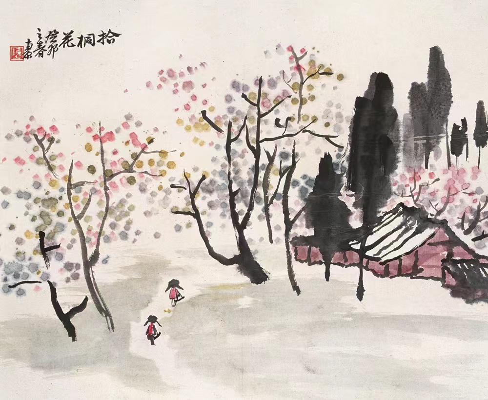 古代田园诗词山水画作品欣赏,历代名家山水画题诗