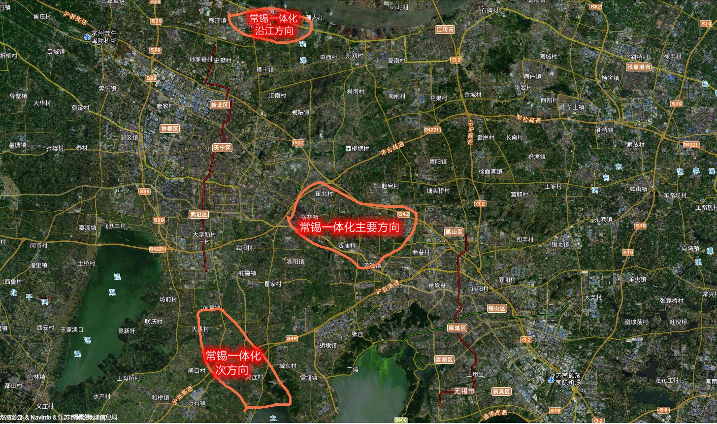 关于常锡城市空间布局的一体化：常州一心向东，奈何无锡不愿向西