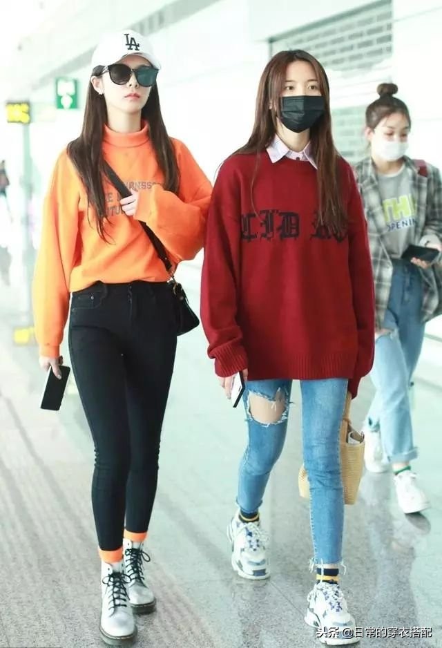 来看机场女王杨幂穿搭,杨幂穿搭机场秀