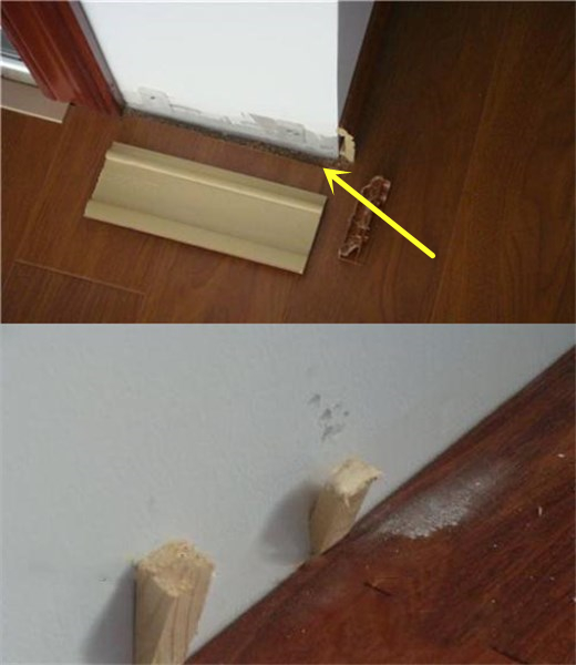 踢脚线和地板之间缝隙太大,踢脚线缝隙大是不是油漆工责任