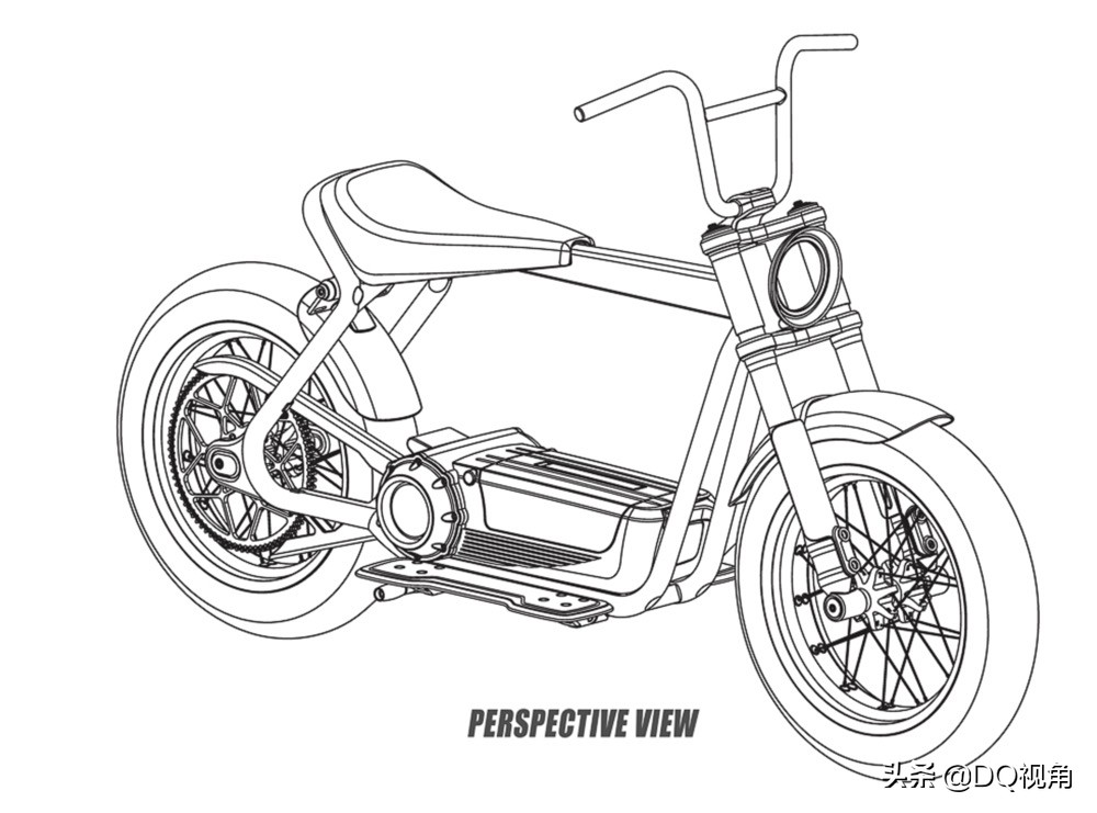 哈雷摩托研发电动踏板，皮带传动，外观神似国内电瓶车