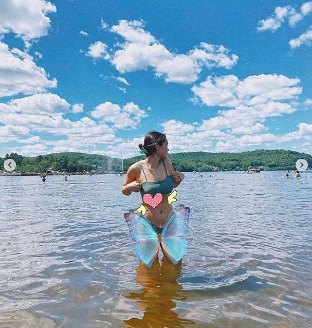 钟丽缇年轻身材图片,51岁钟丽缇晒海边泳装