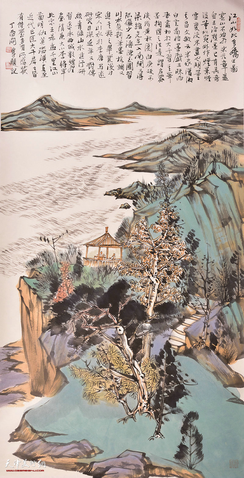 天津市青年山水画家闫勇,天津画家闫勇作品