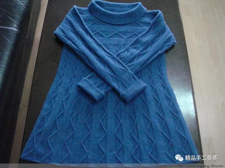 女款长毛衣的织法,圆肩衣的织法教程