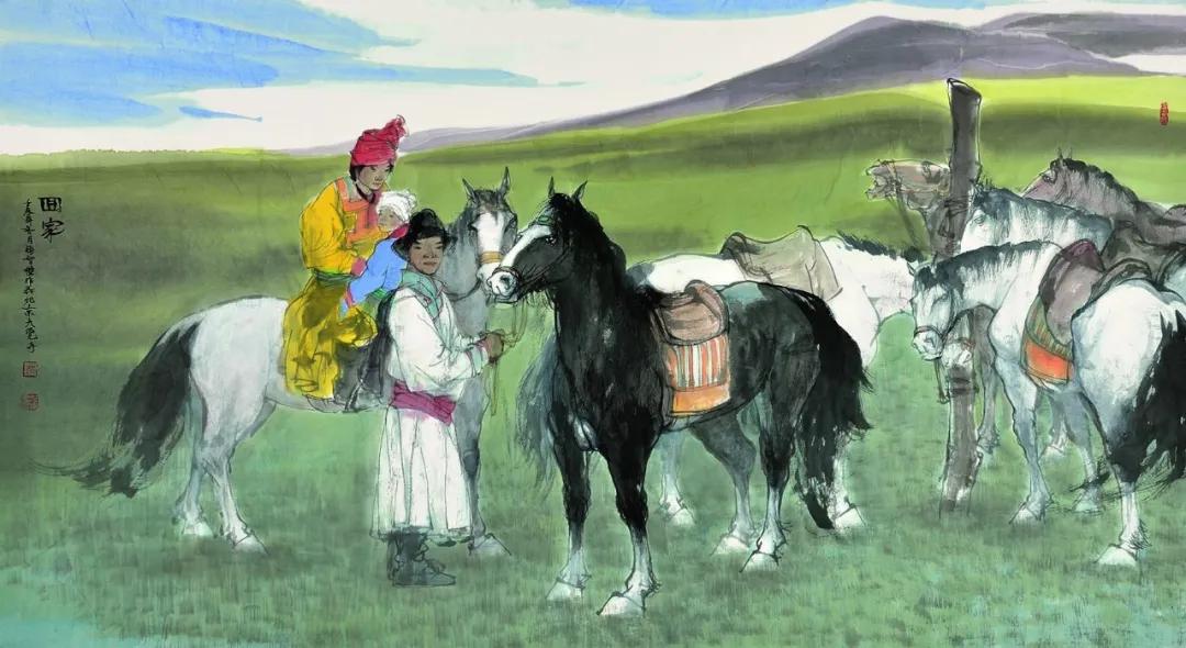 八骏雄风字画,名家精品国画八骏图