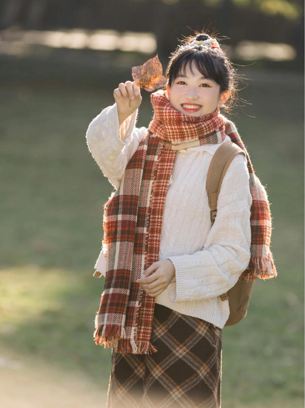 温柔又保暖的穿搭学生党女,冬季保暖时尚穿搭小个子学生